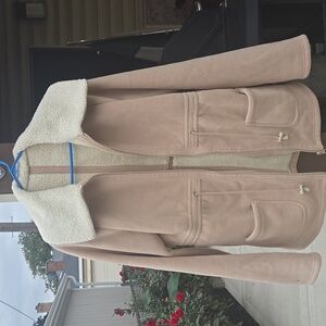 Women's Tan Sherpa-Lined Jacket